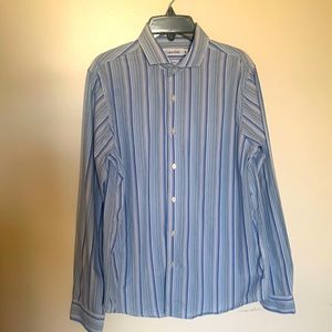 Calvin Klein Boy Slim Fit Dress Shirt Excellent Condition Size 18